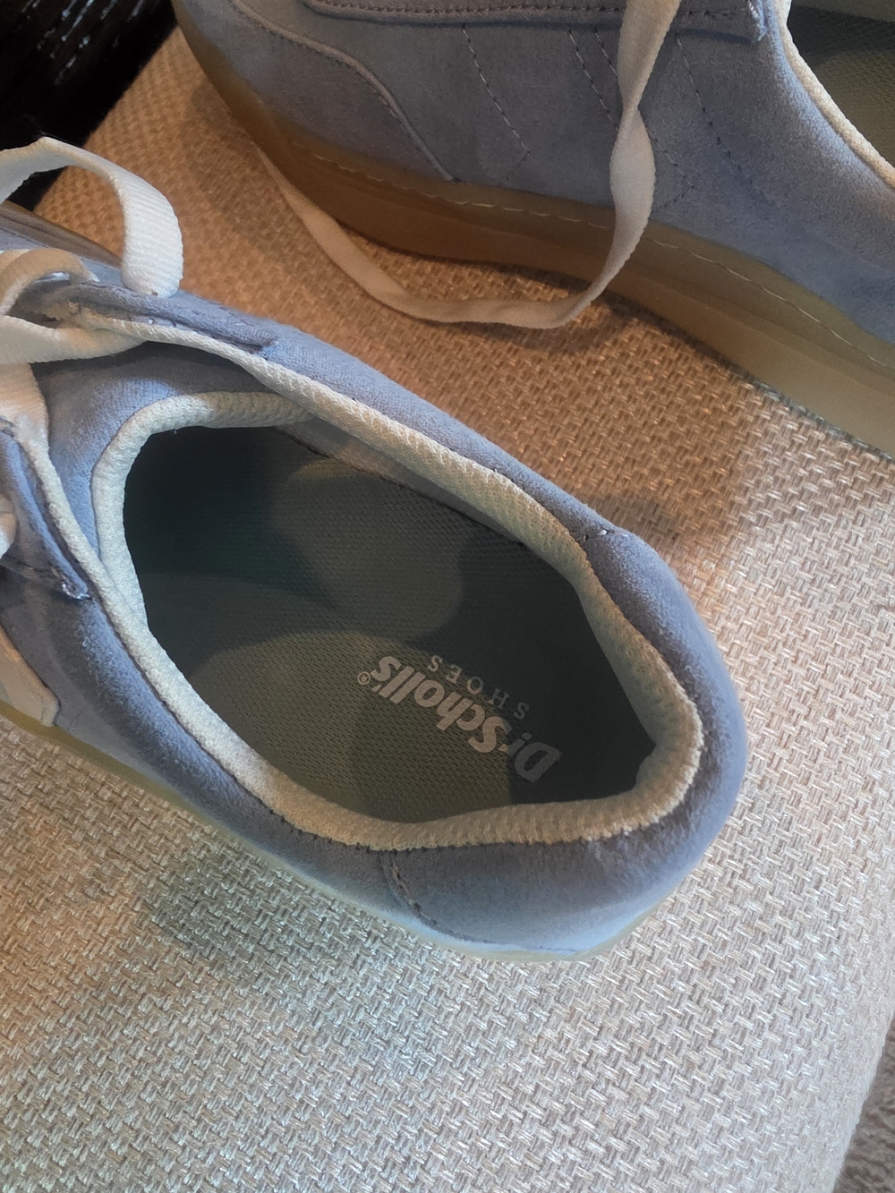 Dr. Scholl's Light Blue and Tan Platform Sneakers - Picture 4 of 5